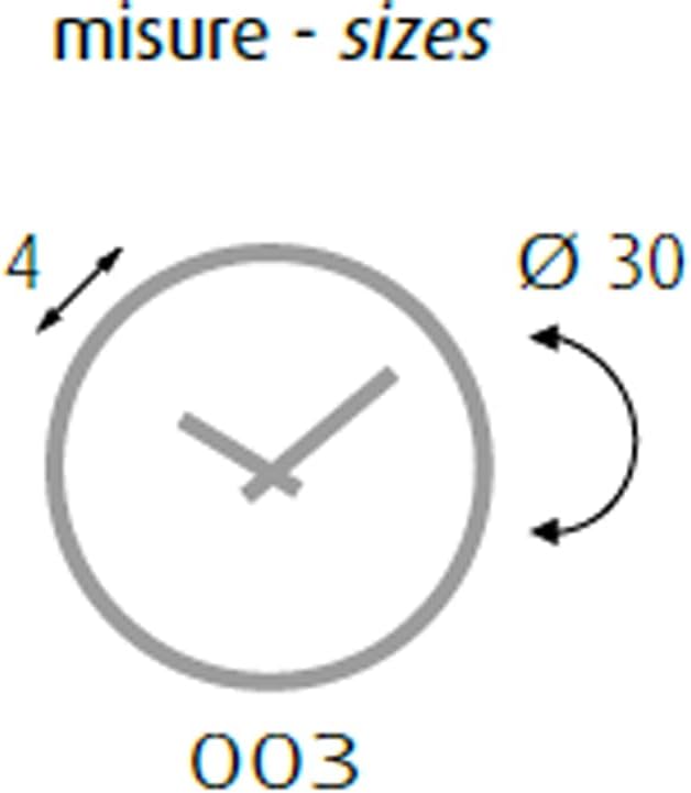 King Home OROLOGIO DA PARETE in plastica 30x4 cm grigio