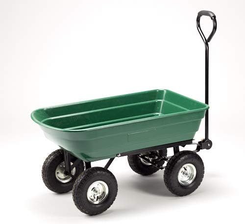 Garden Friend Carrello da giardino in acciaio verniciato con vasca in ABS ribaltabile