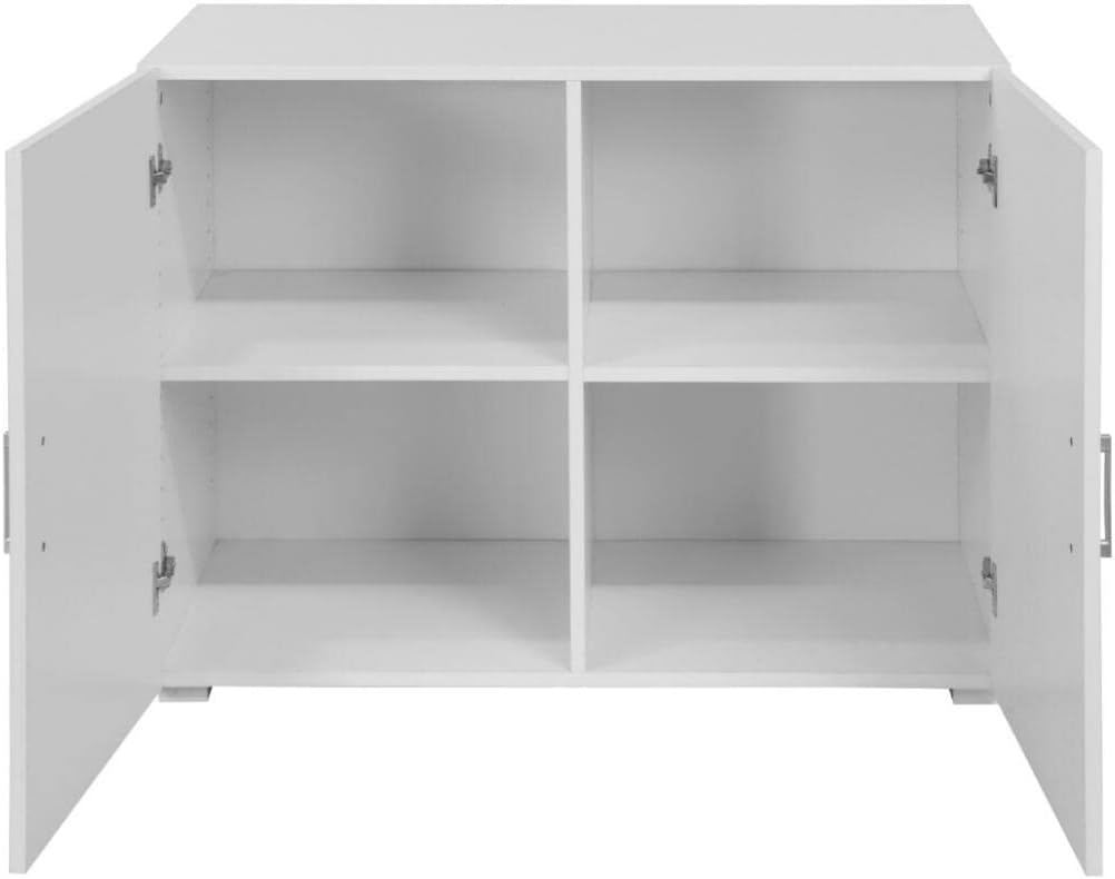 King Home MOBILE A DUE ANTE 90x45x66h cm bianco