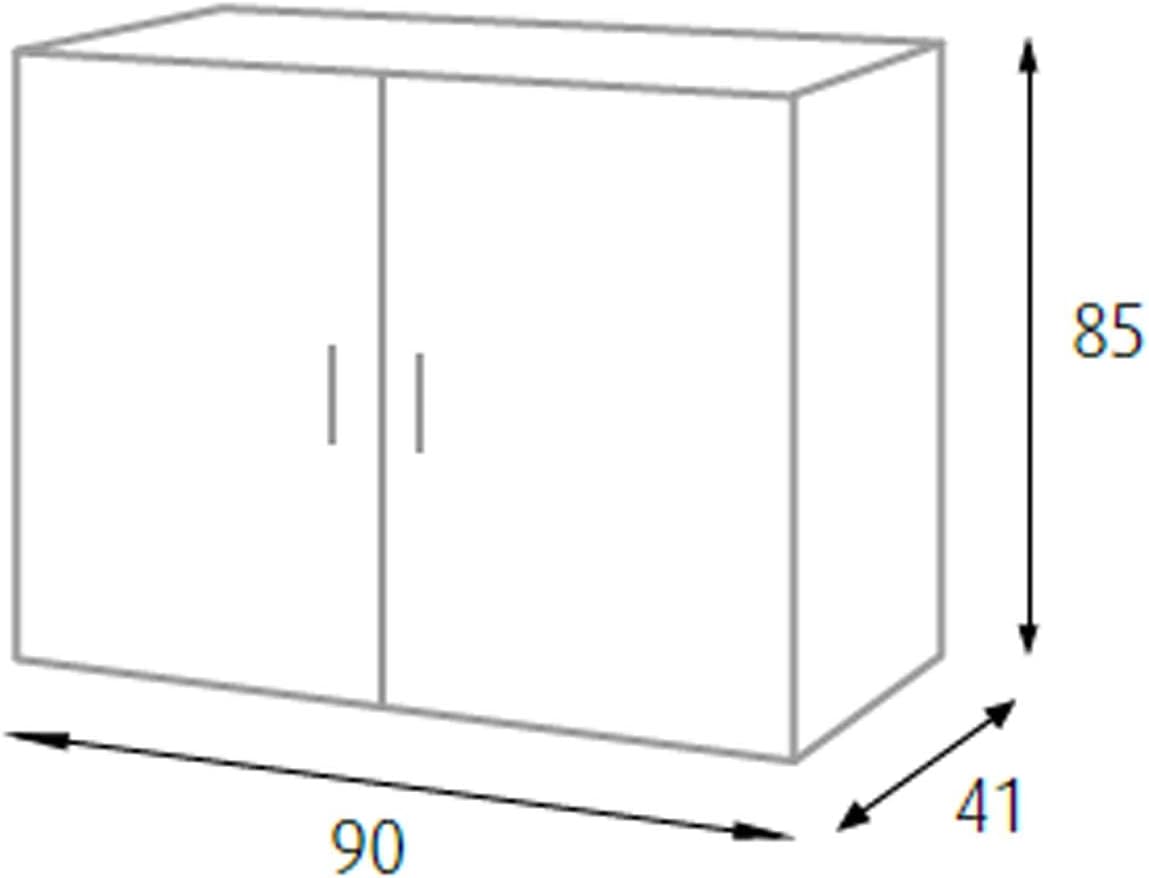 King Home ARMADIETTO A DUE ANTE 90x41x85h cm rovere