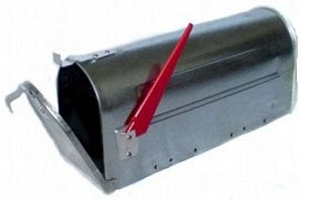 CASSETTA POSTALE USA ALLUMINIO S/PALO CM.17,5X23X50