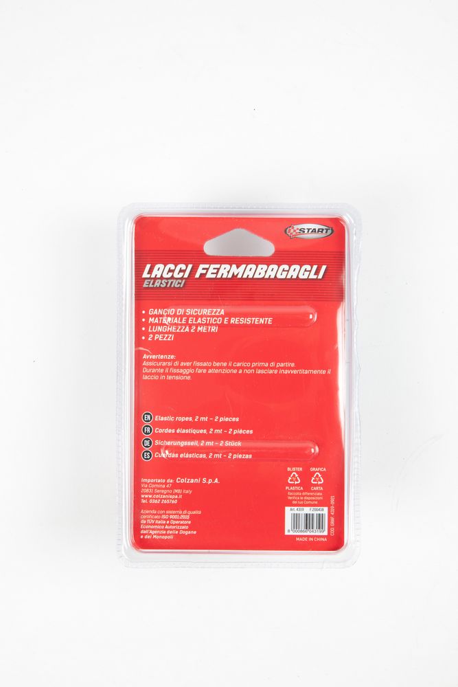 Coppia di lacci elastici2 mt doppio blister