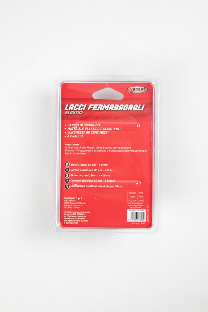Lacci elastici a 4 braccia lunghezza 80 cm