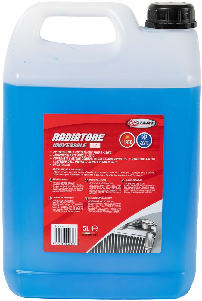START : Liquido radiatore effetto anticongelante -22?C 5L  Protezione completa
