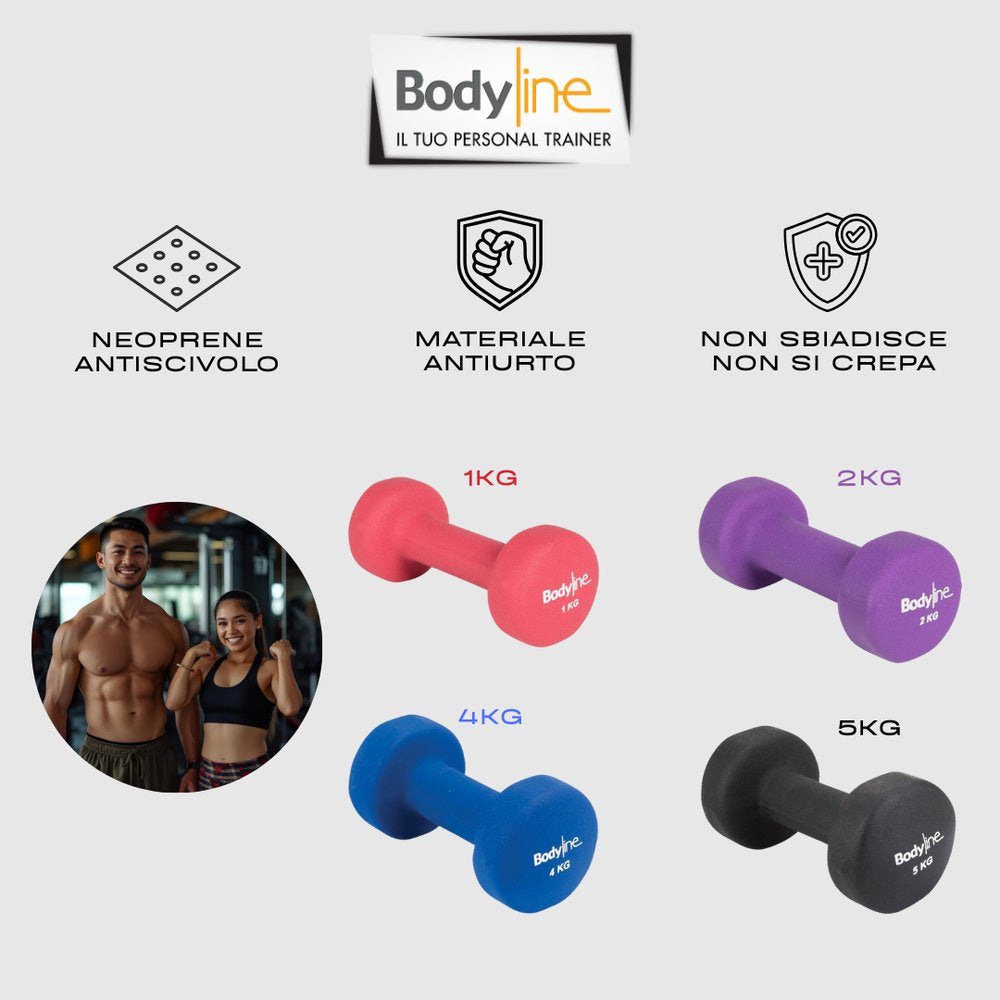 Bodyline Manubrio Ghisa 1 Kg Per Home Fitness