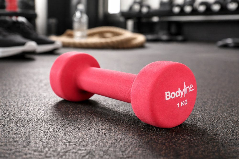 BODYLINE Manubrio In Ghisa Antiurto 1 Kg Con Rivestimento Neoprene Peso Auto