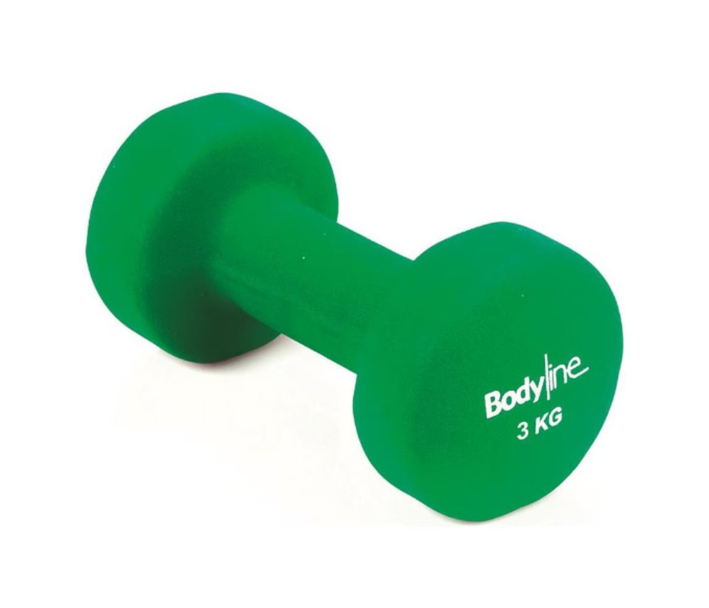 BODYLINE Manubrio In Ghisa Antiurto 3 Kg Con Rivestimento In Neoprene  Peso