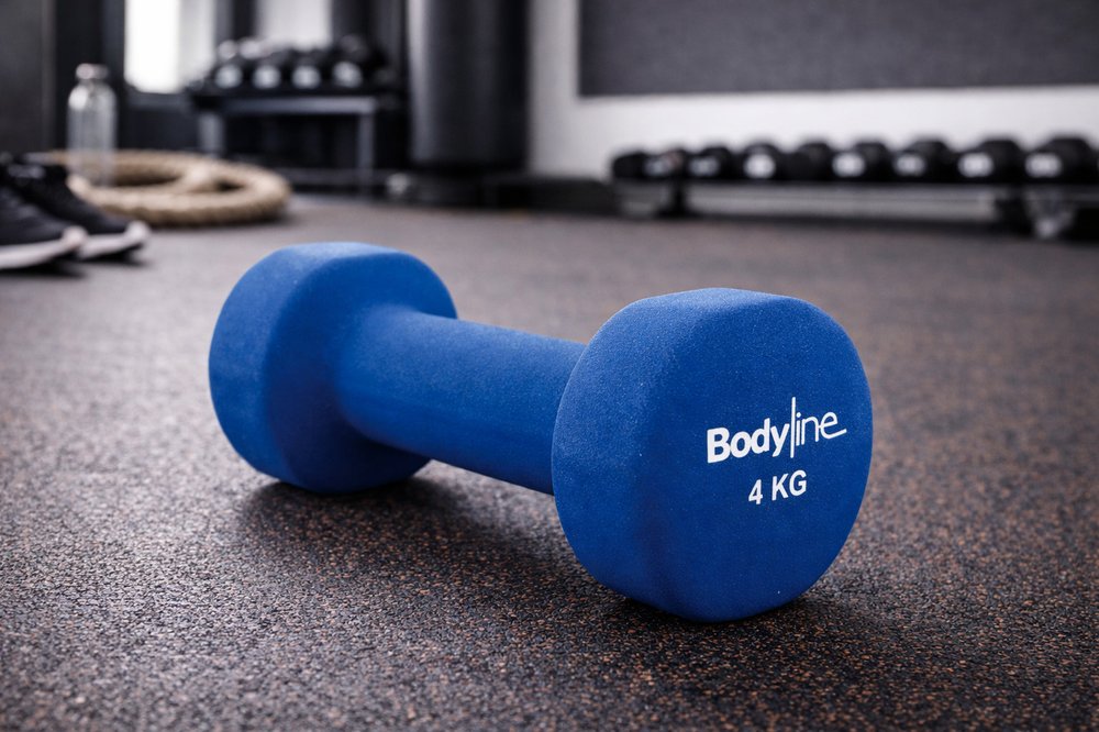 BODYLINE Manubrio In Ghisa Antiurto 4 Kg Con Rivestimento In Neoprene  Peso