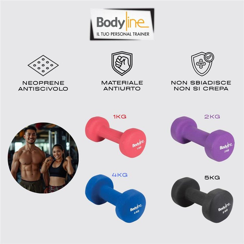 Bodyline Manubrio Ghisa 5 Kg Per Home Fitness