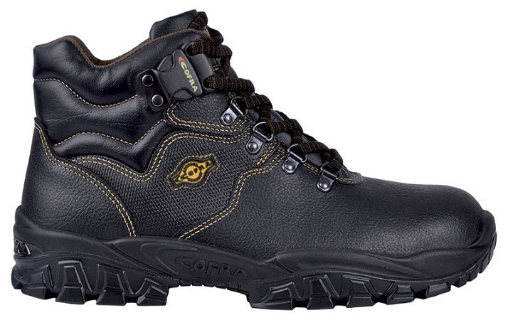 SCARPE COFRA ALTE PELLE NERA NEW LOIRA S3 SRC N.41