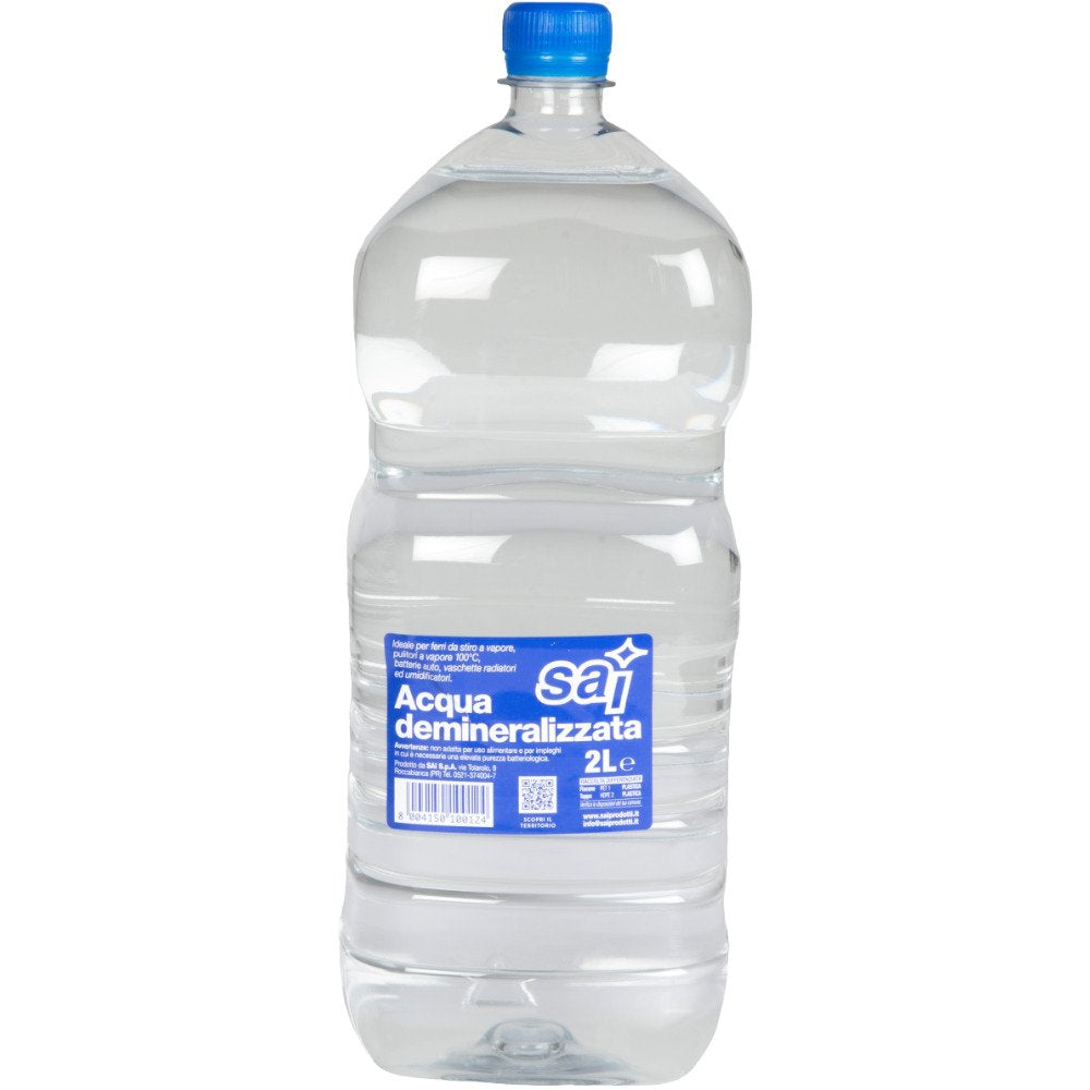 START Acqua Demineralizzata 2L , pura e senza minerali, ideale per batterie