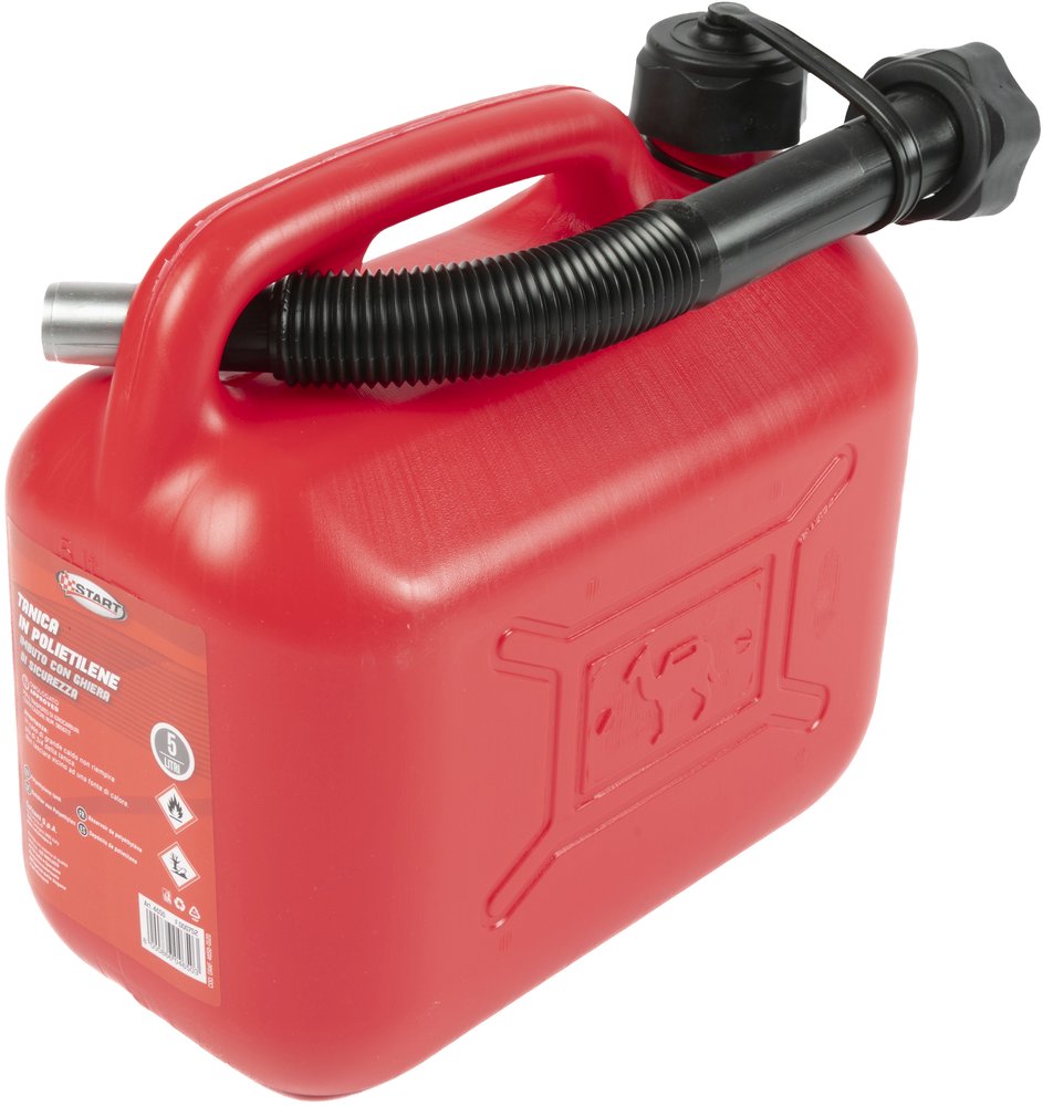 Tanica in plastica con bocchettone carburante 5L