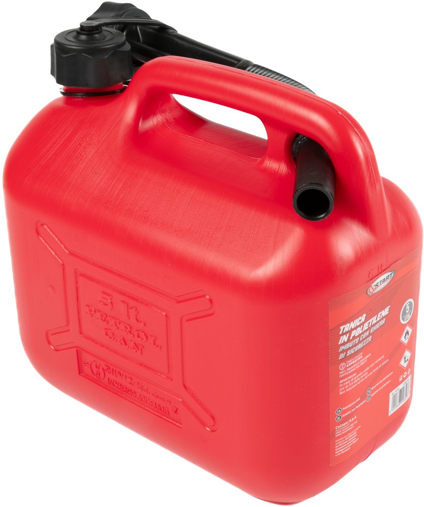 START Tanica in Plastica per Carburante 5L con Bocchettone - Leggera e omologata