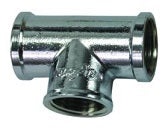 IDRO RACCORDO A T OTTONE CROMATO F+F+F 3/8 A6500