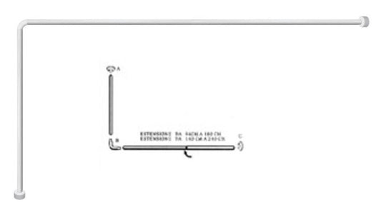AGLAIA TELAIO X TENDE BAGNO ESTENS. 80 X94-180