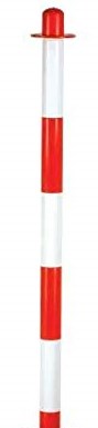 COLONNINA PLAST. CM.90 BIANCO/ROSSA SENZA BASE