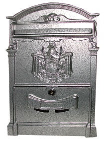 CASSETTA POSTALE ALL.VILLA GLORIA ARGENTO CM.26X41X9