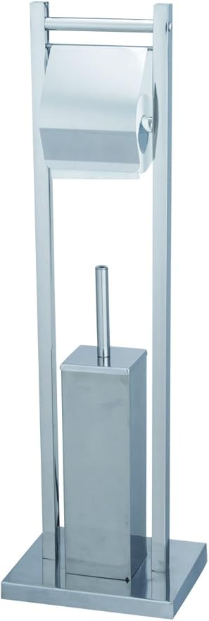 King Home PIANTANA MULTIFUNZIONE quadra in acciaio 22x18x71h cm