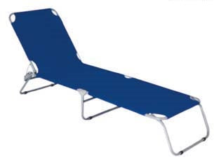 LETTINO ACCIAIO PIEGHEVOLE S/PARASOLE BLU
