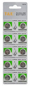 PILE A BOTTONE X ALLARMI E TORCE LR44 BLLS 10PZ