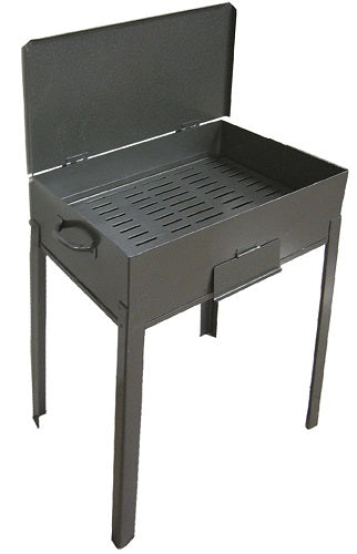 BBQ FERRO RUSTICA C/COPERCHIO 25X35X71HKG.7,2