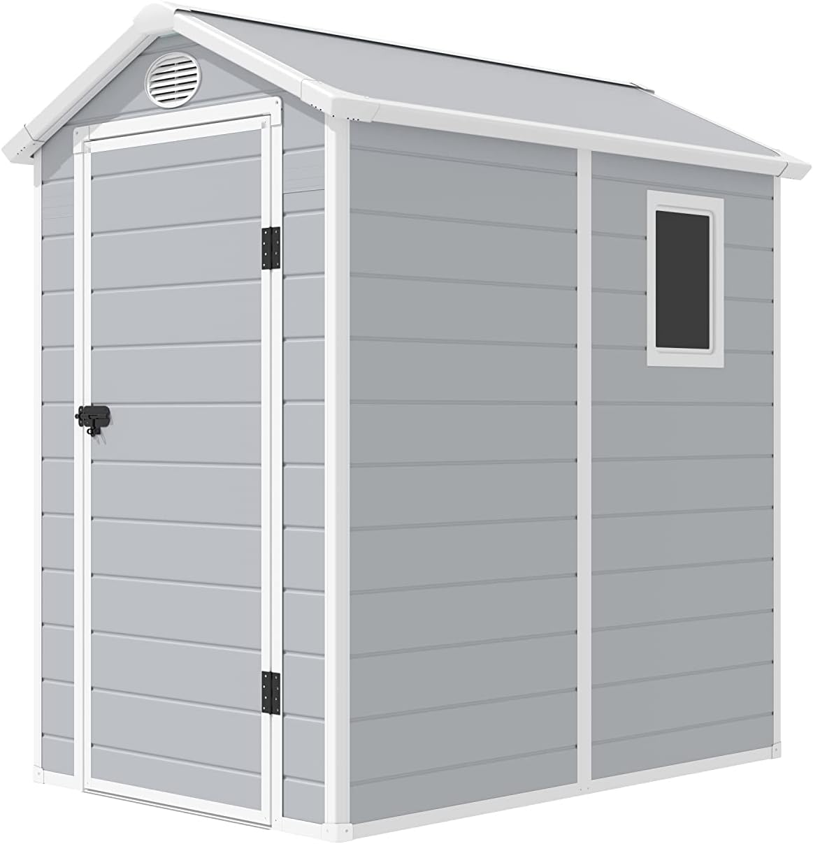Garden Friend Casetta in plastica Harmony Medium Store H. 204 P. 192 L. 134 cm grigia
