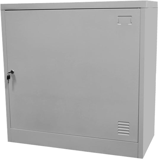 Garden Friend Armadietto grigio Ad Un'Anta in lamiera di acciaio con serratura a chiave 80x40x80h cm