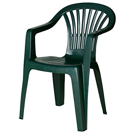 RESINA:SEDIA LYRA VERDE CM.56X45XH80 IMPILABILE