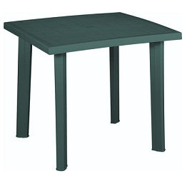RESINA:TAVOLO RETT.FIOCCO VERDE CM.75X80XH72