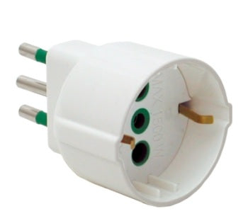 FME-ADATT.SEMPLICE SPINA 10A PRESA SCHUKO BIANCA ART.82600