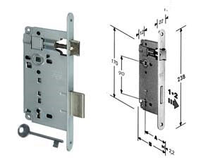 SERRATURA AGB ART.591 PATENT GRANDE B.TCROM.SAT.MM.40 Q8