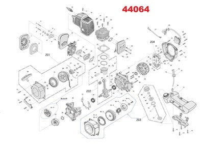 RIC. EXCEL 32,6cc PISTONE E BIELLA ASSEMBLATI N.ZC2