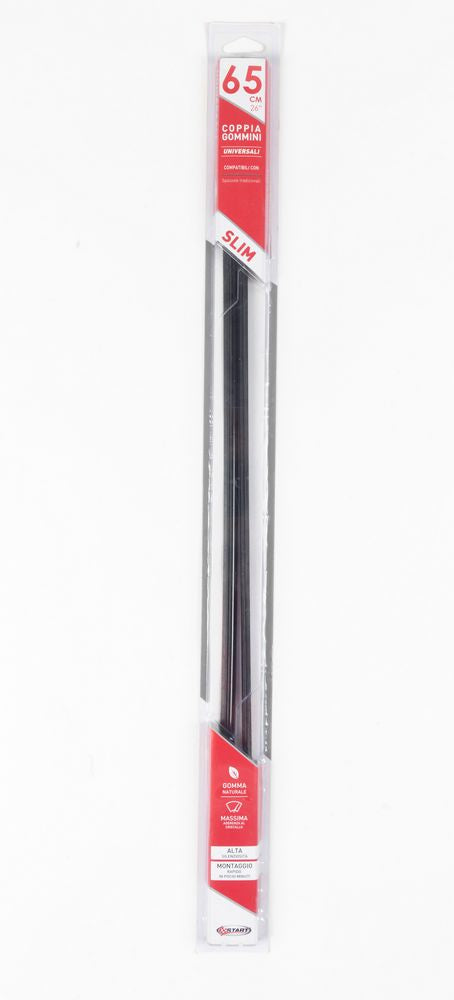START Coppia di gommini ricambio per tergicristallo universale 65cm-26"