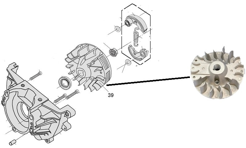 RIC. EXCEL 25,4cc VOLANO N.39 PER CDF04535 - Lotto 07.2019