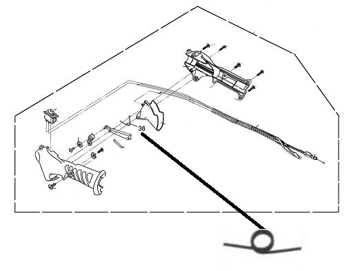 RIC. EXCEL 25,4cc MOLLA LEVA ACCELERATORE N.36 PER CDF04535