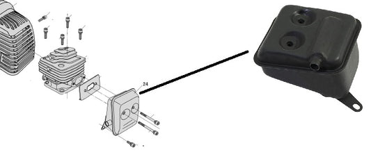 RIC. EXCEL 32,6cc SILENZIATORE MARMITTAN.24 PER CDF04536 -