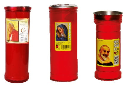 CERO VOTIVO ROSSO T 80 H. 21 CM