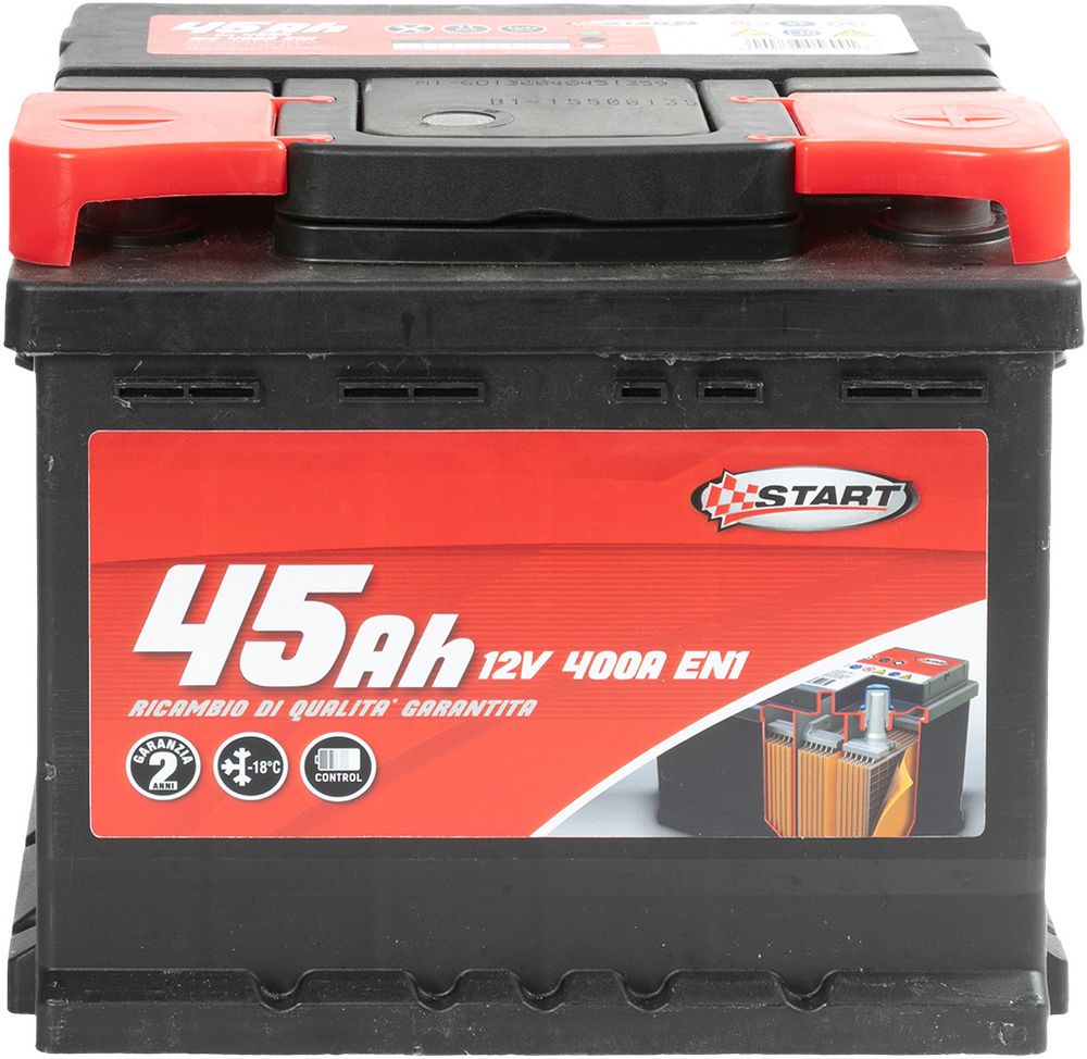 START Batteria Auto 45AH 12V 400A polo positivo destro Cassetta L1