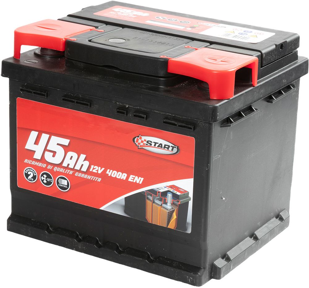 Batteria Auto 45AH 12V 400A polo positivo destro Cassetta L1