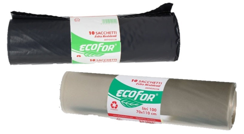 SACCHI SPAZZATURA 70X110 AMBRA RT 10PZ 40MY EXTRA STRONG