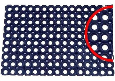 ZERBINO COMPONIB. GOMMA NERA CM.40X80 MM.16