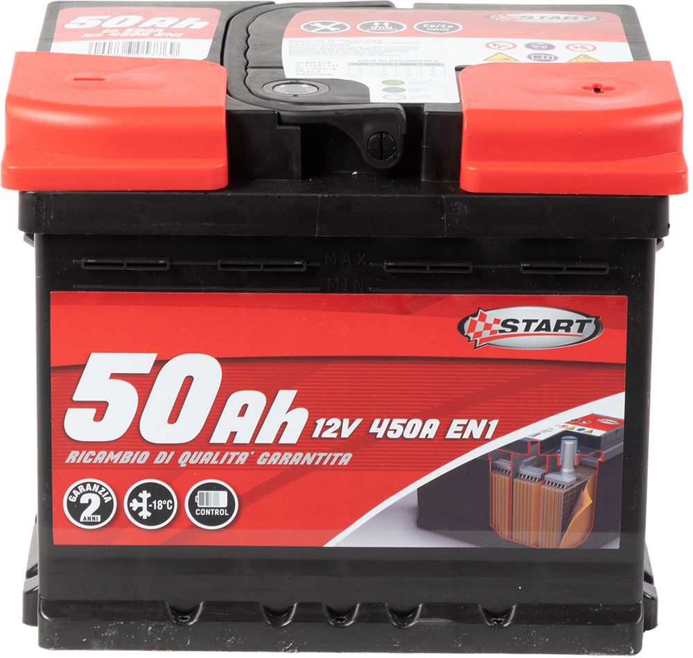 START Batteria Auto 50AH 12V 450A polo positivo destro Casetta L1