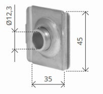 BOLIS CUSCINETTO X SUPP.TAPPAR.SFERA QUADRO MM.35X45 ART.109