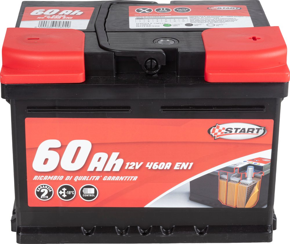 START Batteria Auto 60AH 12V 540A polo positivo destro Cassetta L2