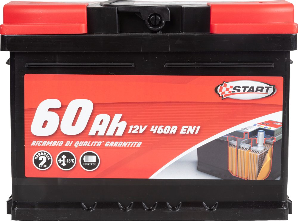 START Batteria Auto 60AH 12V 540A polo positivo destro Cassetta L2