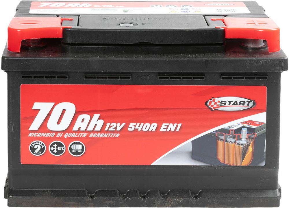 Batteria Auto 70Ah 12V 600A polo positivo destro cassetta L3B