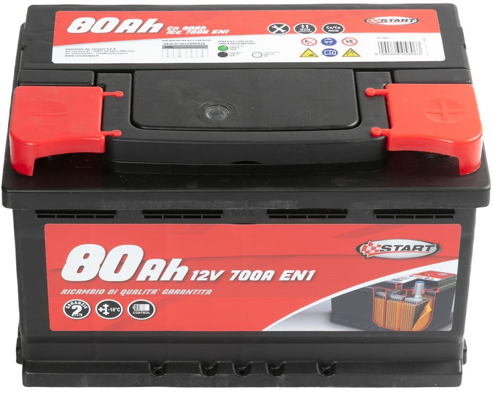 START Batteria Auto 80AH 12V640A polo positivo destro cassetta L3 Originale