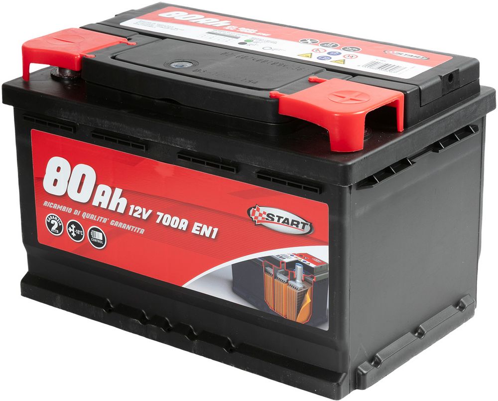 START Batteria Auto 80AH 12V640A polo positivo destro cassetta L3 Originale