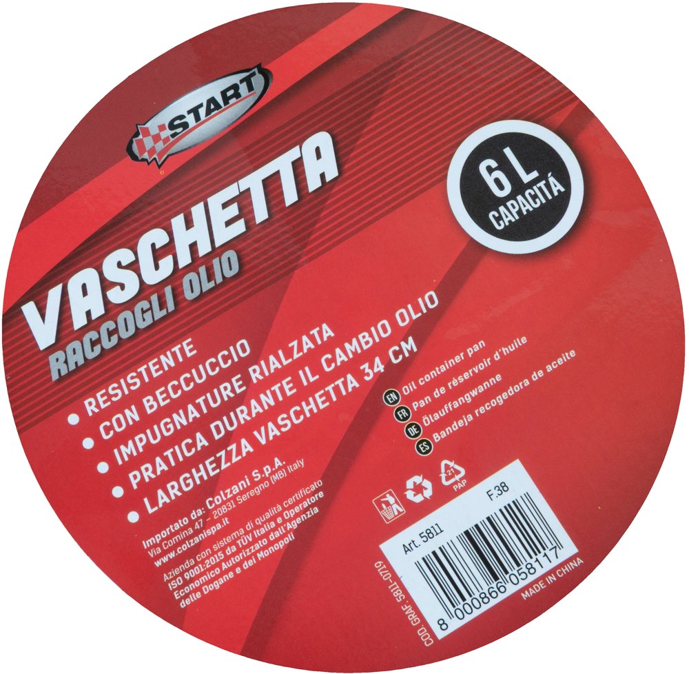 Vaschetta raccogli olio