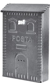 CASSETTA POSTALE RUSTICA C/TETTO X RIVISTE CM.25X38X8 ART.70